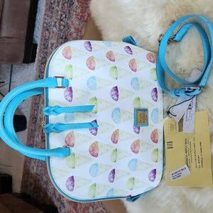 NWT Dooney & Bourke Colorful Snow Cone Satchel 💜💙🩵🎁